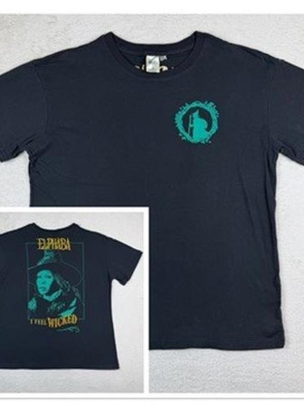 Women Graphic Tee with Green Elphaba Design Wicked
